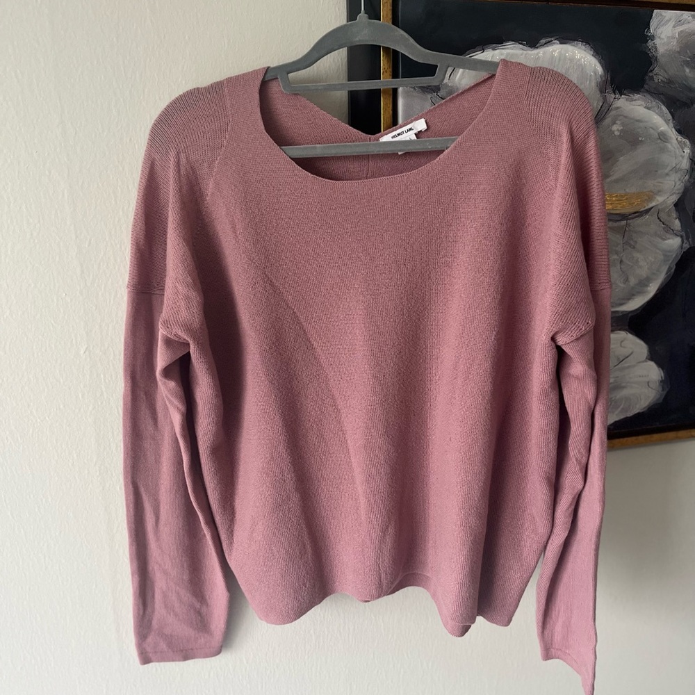 HELMUT LANG wool pink sweater. Size Large
